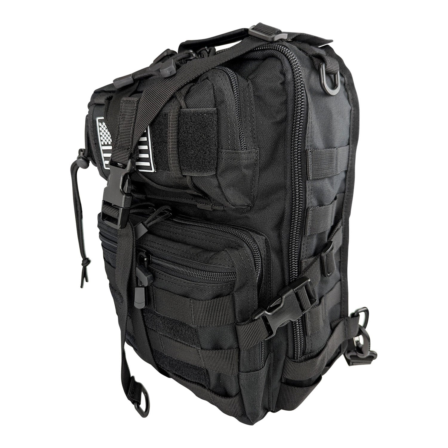 Kemp USA Tactical Sling Backpack Bag, Black EMS First Aid Equipment