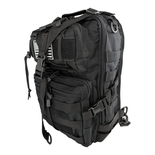 Kemp USA Tactical Sling Backpack Bag, Black EMS First Aid Equipment