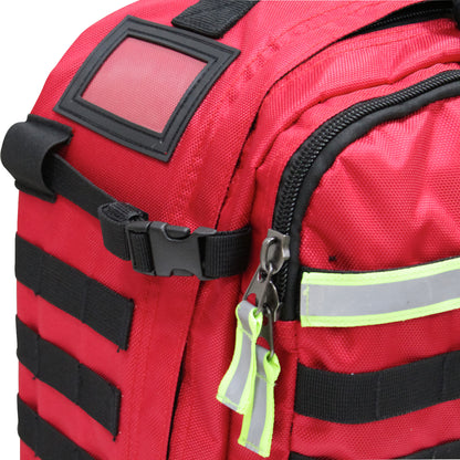 Kemp USA Premium Rescue & Tactical EMS Bag, Red EMS First Aid Equipment