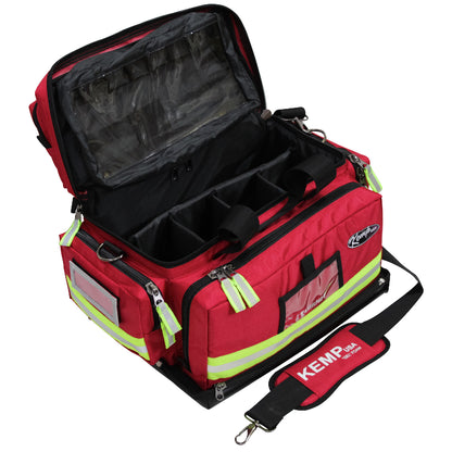 Kemp USA Premium Large Professional Trauma Bag, Red EMS First Aid Equipment