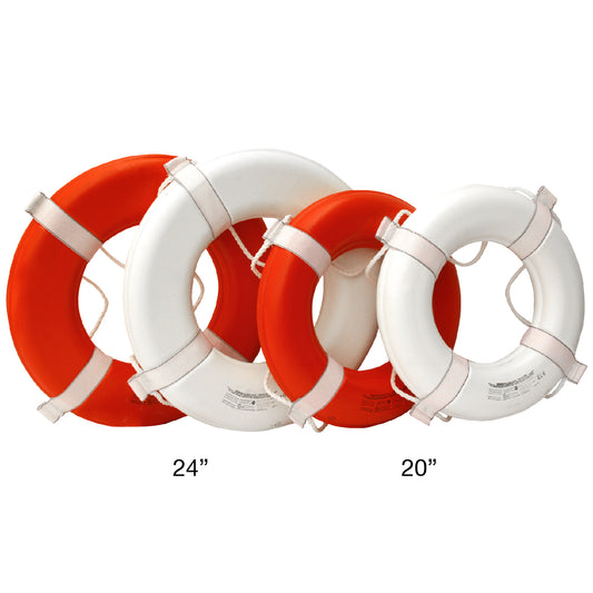 Kemp USA 20" Ring Buoy, USGC Approved, White ($0.50 discount for case 6 pcs) EMS First Aid Equipment