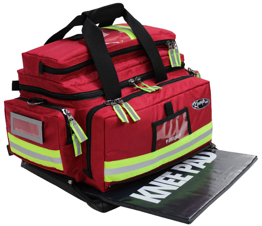 Kemp USA Premium Large Professional Trauma Bag, Red EMS First Aid Equipment