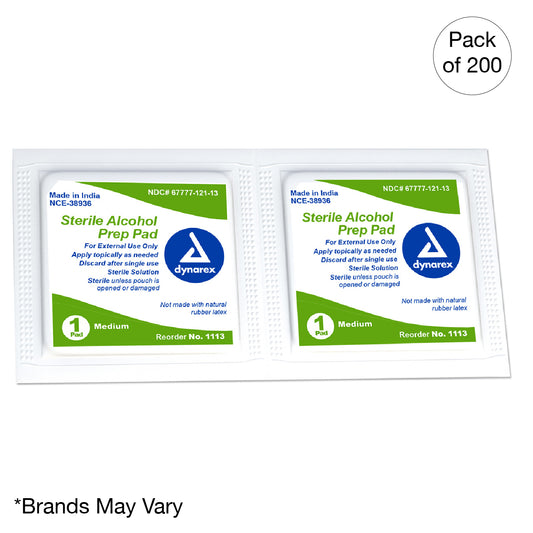 Kemp USA Alcohol Prep Pads, Sterile (200 pcs) EMS First Aid Equipment