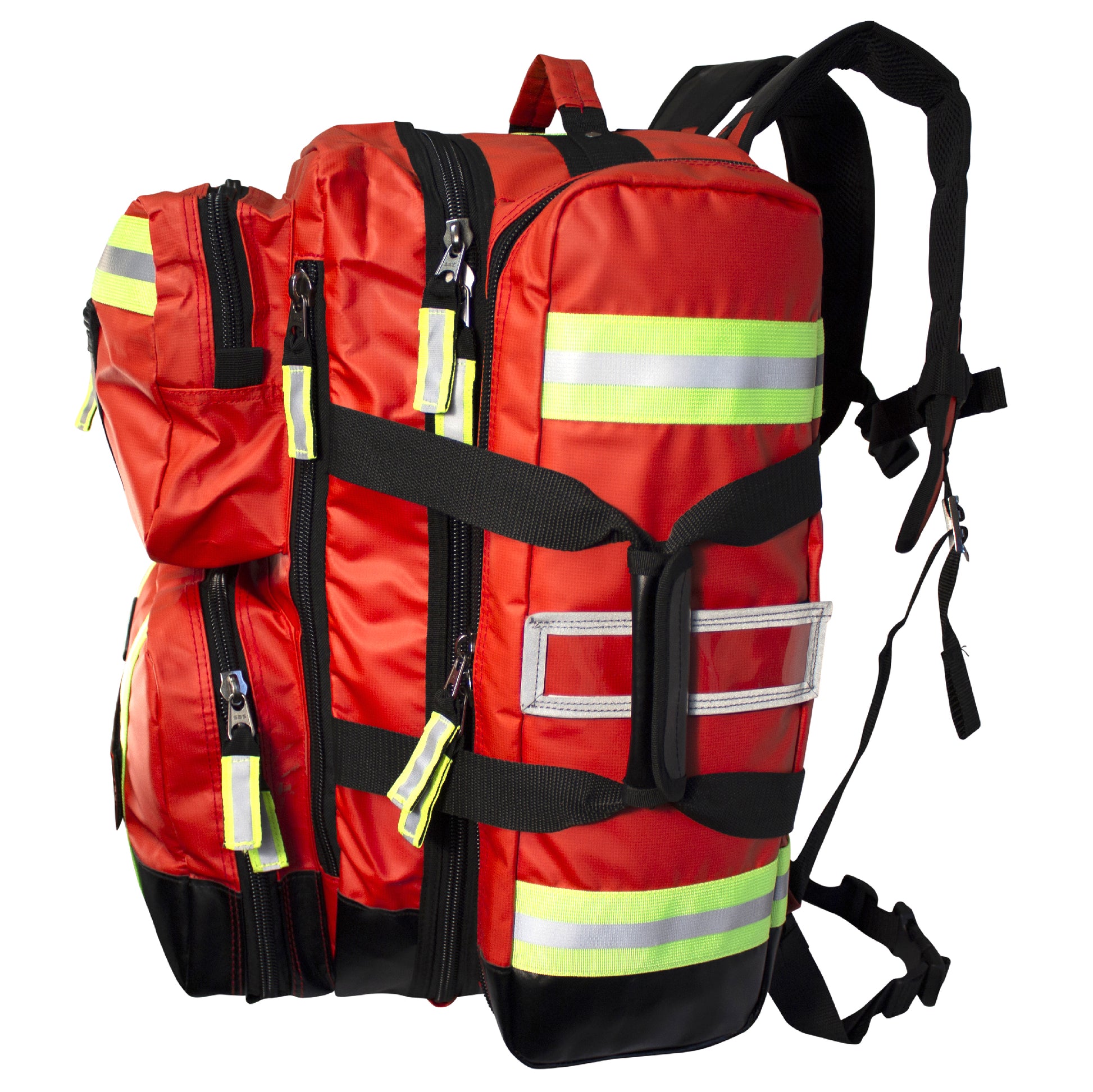 Kemp USA Tarpaulin Fluid-Resistant Ultimate EMS Packpack, Red EMS First Aid Equipment