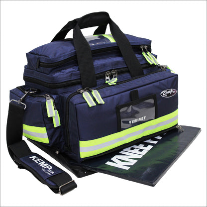 Kemp USA Premium Large Professional Trauma Bag, Navy Blue EMS First Aid Equipment