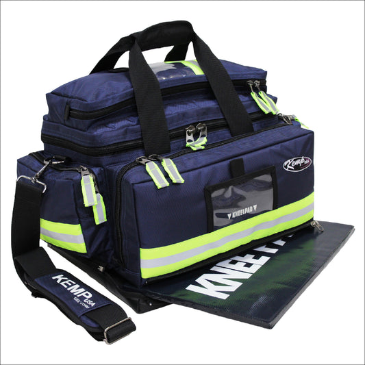 Kemp USA Premium Large Professional Trauma Bag, Navy Blue EMS First Aid Equipment