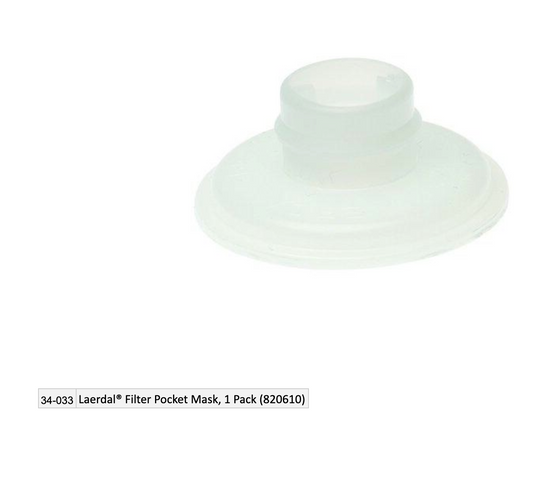 Laerdal® Filter Pocket Mask, 1 Pack (820610) EMS First Aid Equipment