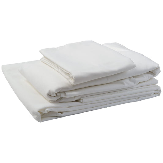 Kemp USA Hospital Bed Sheet Set, 3-PC (Flat Sheet, Fitted Sheet, Pillow Case Set), 180 Thread Sheet (80x39x7) EMS First Aid Equipment