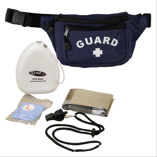 Kemp USA with Lifeguard Essentials Supply Pack, Navy EMS First Aid Equipment