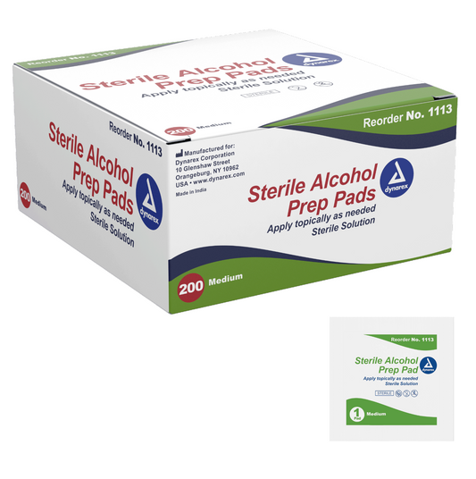Kemp USA Alcohol Prep Pads, Sterile (2,000 pcs) EMS First Aid Equipment