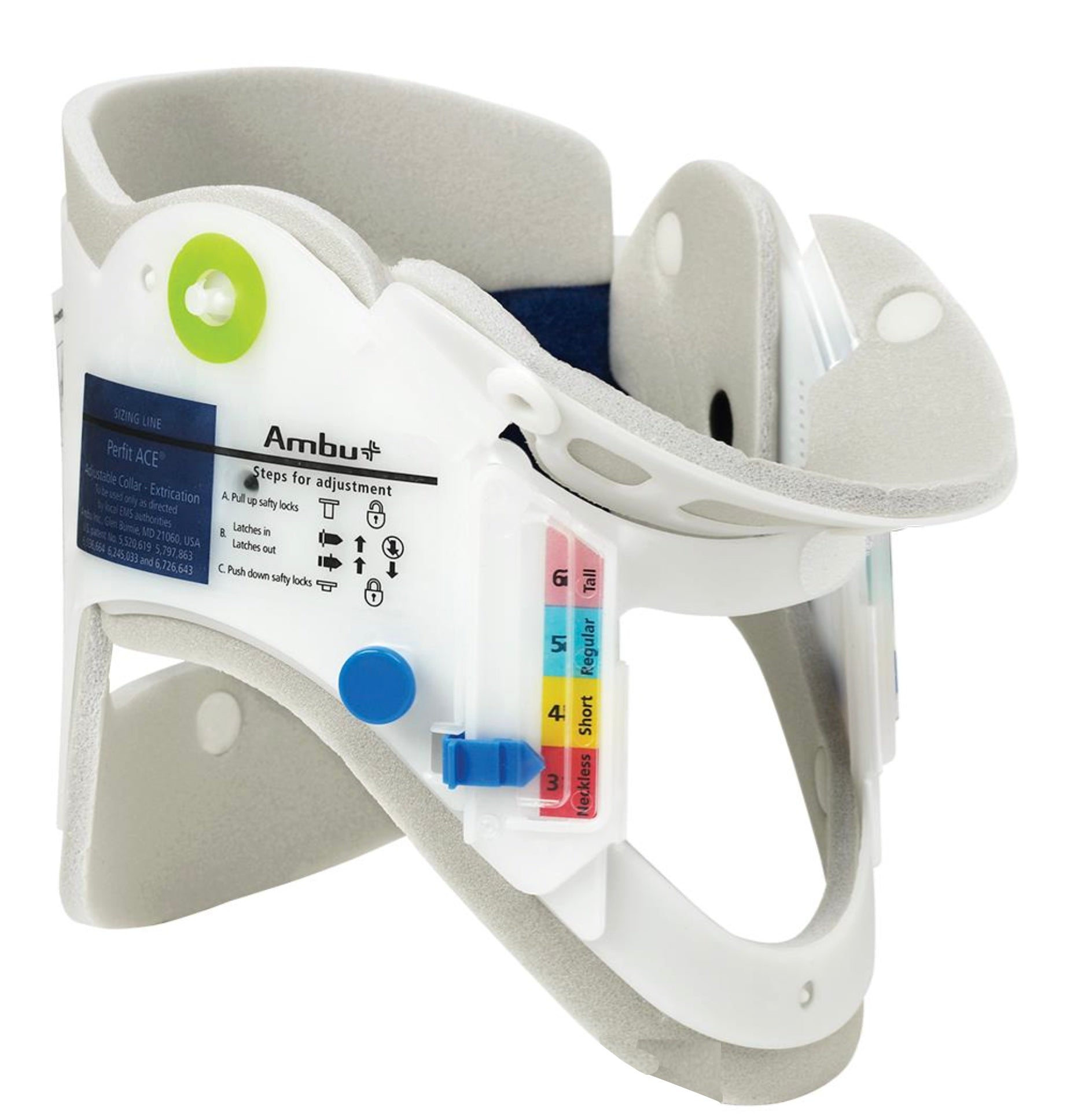 Ambu® Perfit ACE Extrication Cervical Collar, Adjustable, Adult EMS First Aid Equipment