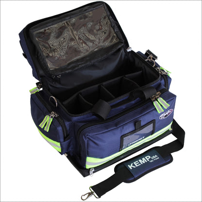Kemp USA Premium Large Professional Trauma Bag, Navy Blue EMS First Aid Equipment
