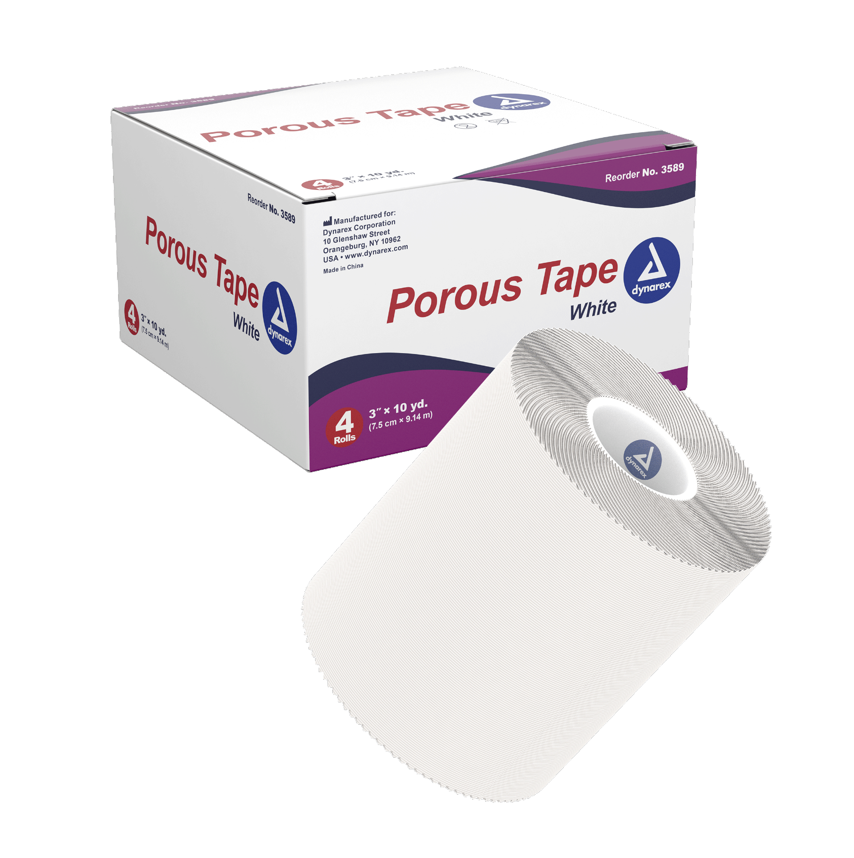 Kemp USA Porous Tape 3" x 10 yd (1 roll) EMS First Aid Equipment