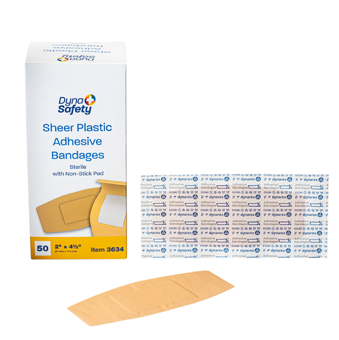 Kemp USA Plastic Bandages, 2" x 4.5", Extra Large (1,200 pcs) EMS First Aid Equipment