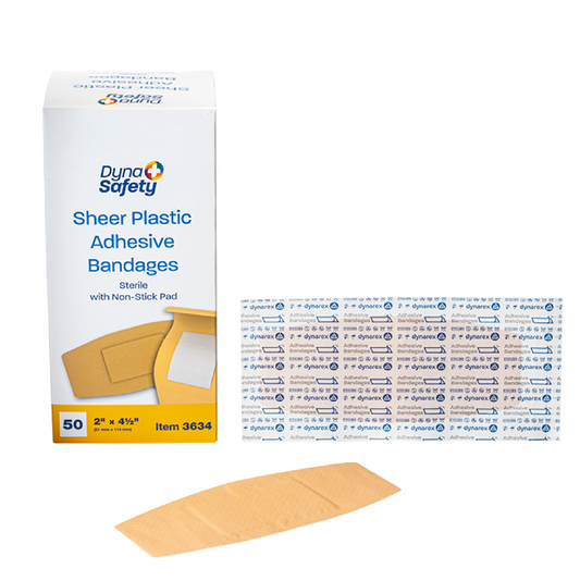 Kemp USA Plastic Bandages, 2" x 4.5", Extra Large (1,200 pcs) EMS First Aid Equipment