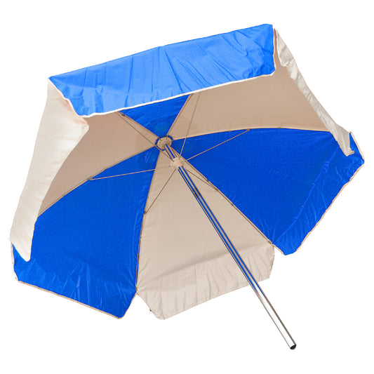 Kemp USA 6' Viny Fabric Umbrella, Royal Blue / White EMS First Aid Equipment
