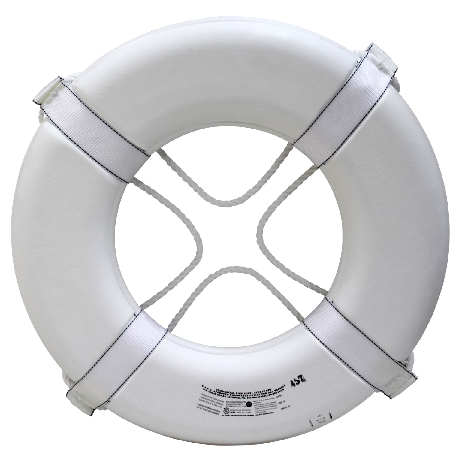 Kemp USA 30" Ring Buoy, USGC Approved, White EMS First Aid Equipment