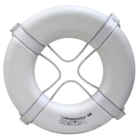 Kemp USA 30" Ring Buoy, USGC Approved, White EMS First Aid Equipment