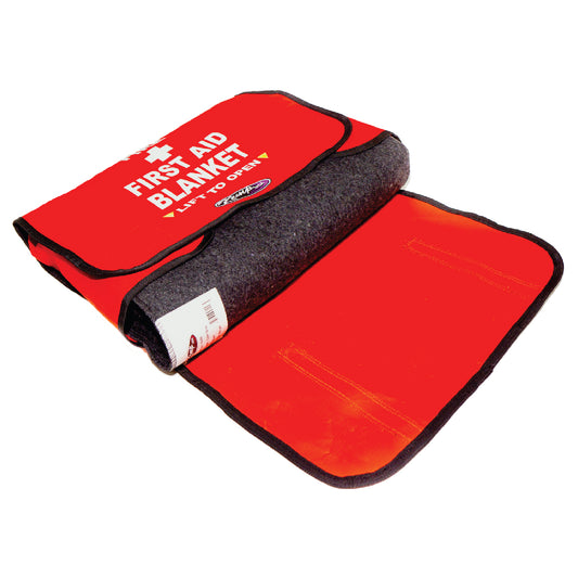Kemp USA First Aid Blanket Bag with 80% Wool Blanket EMS First Aid Equipment