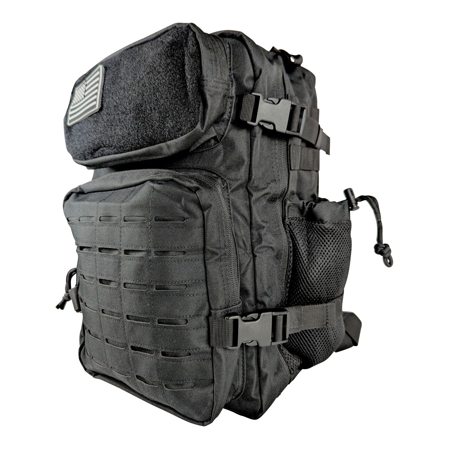 Kemp USA Small Assault / Tactical Backpack for Military Army, Black EMS First Aid Equipment