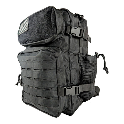 Kemp USA Small Assault / Tactical Backpack for Military Army, Black EMS First Aid Equipment