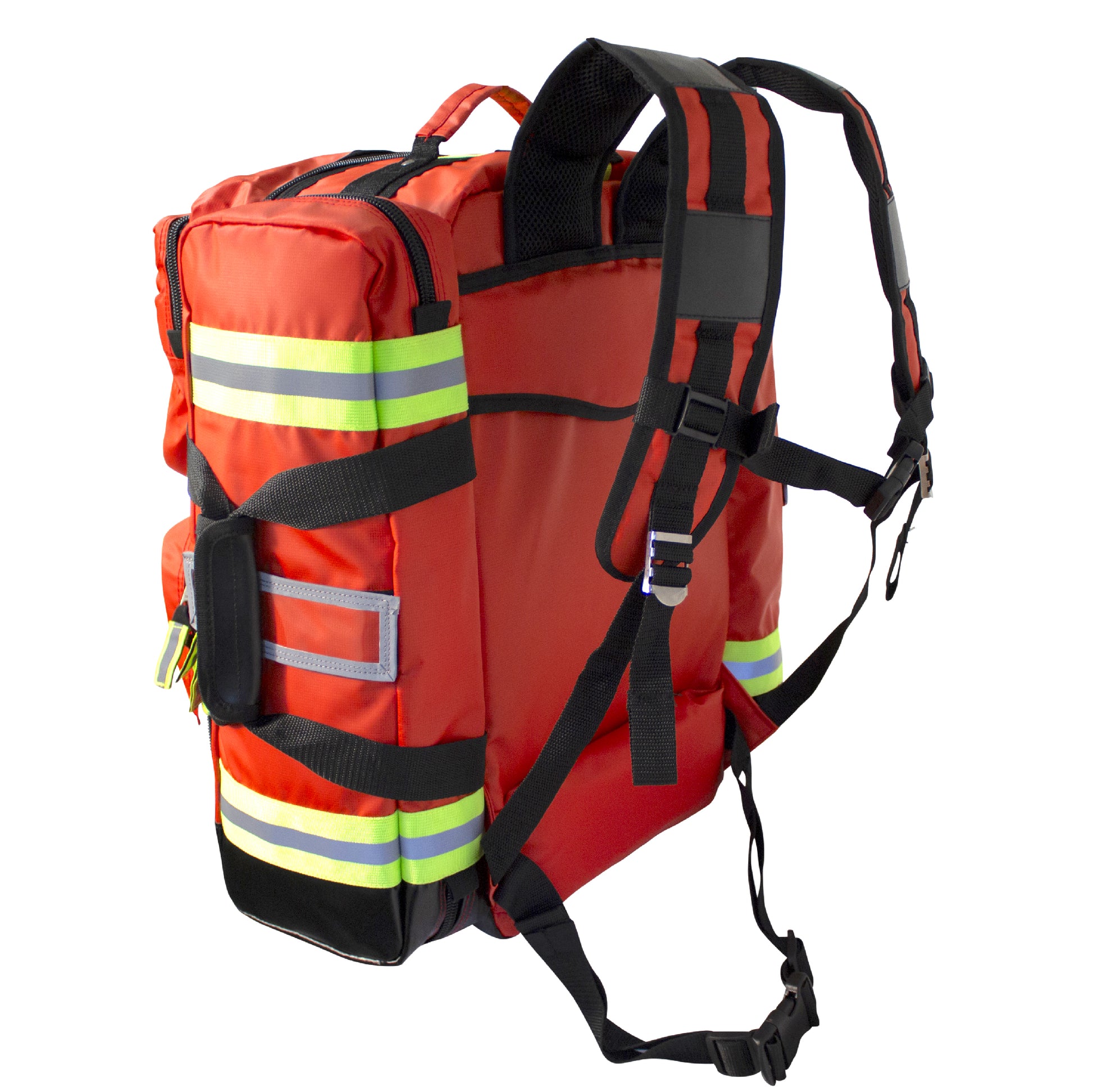 Kemp USA Tarpaulin Fluid-Resistant Ultimate EMS Packpack, Red EMS First Aid Equipment