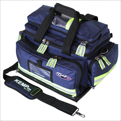 Kemp USA Premium Large Professional Trauma Bag, Navy Blue EMS First Aid Equipment