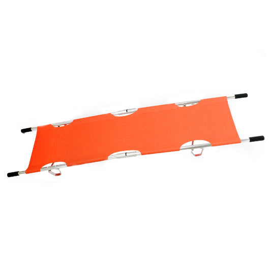 Kemp USA Folding Pole Stretcher, Orange EMS First Aid Equipment