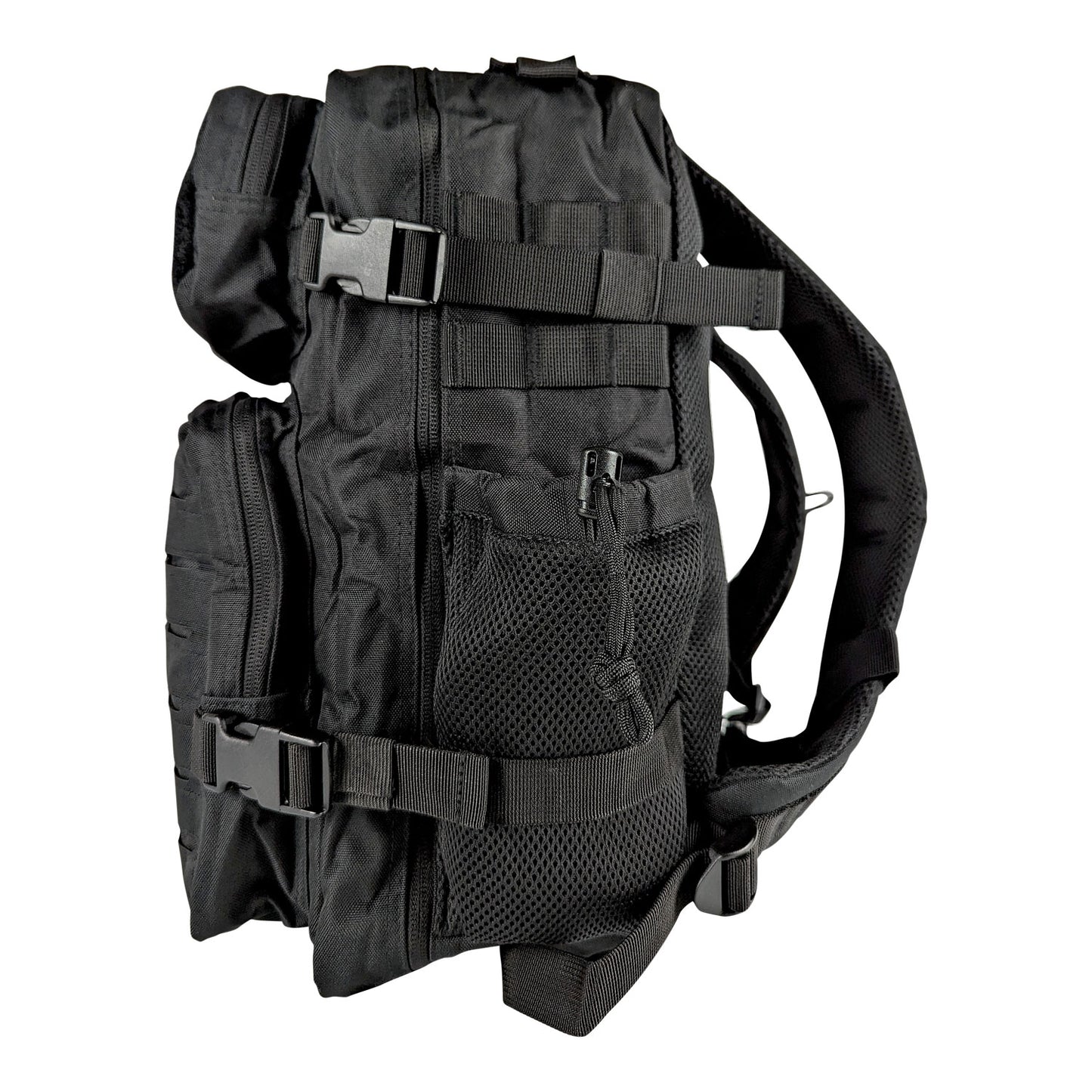 Kemp USA Small Assault / Tactical Backpack for Military Army, Black EMS First Aid Equipment