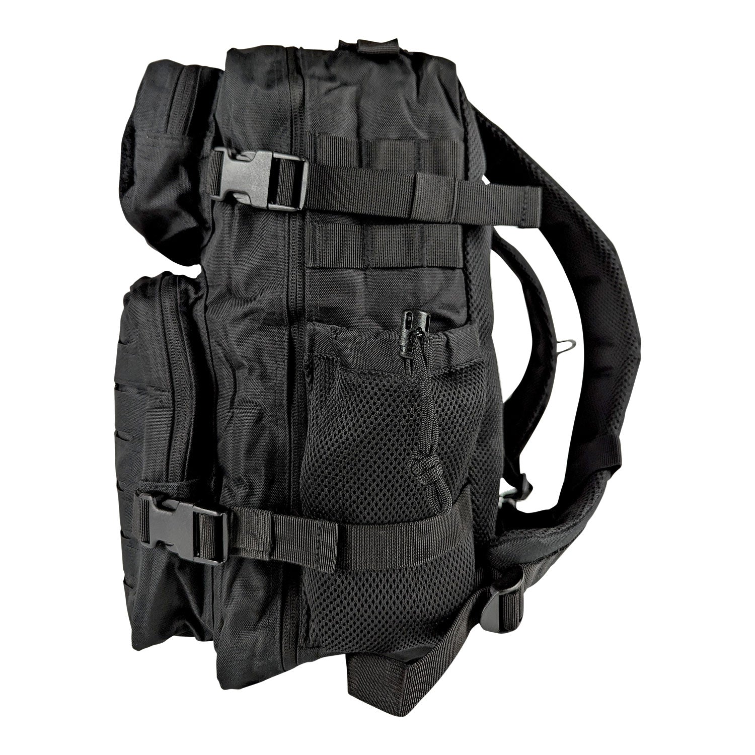 Kemp USA Small Assault / Tactical Backpack for Military Army, Black EMS First Aid Equipment