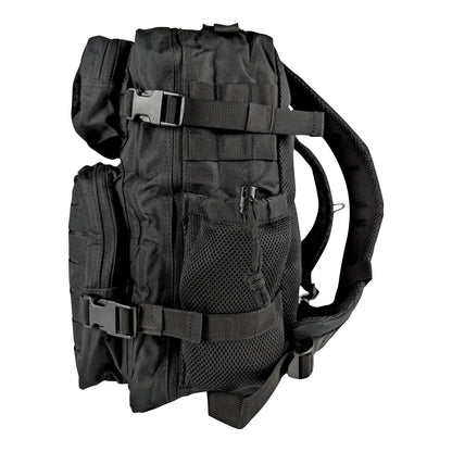 Kemp USA Small Assault / Tactical Backpack for Military Army, Black EMS First Aid Equipment