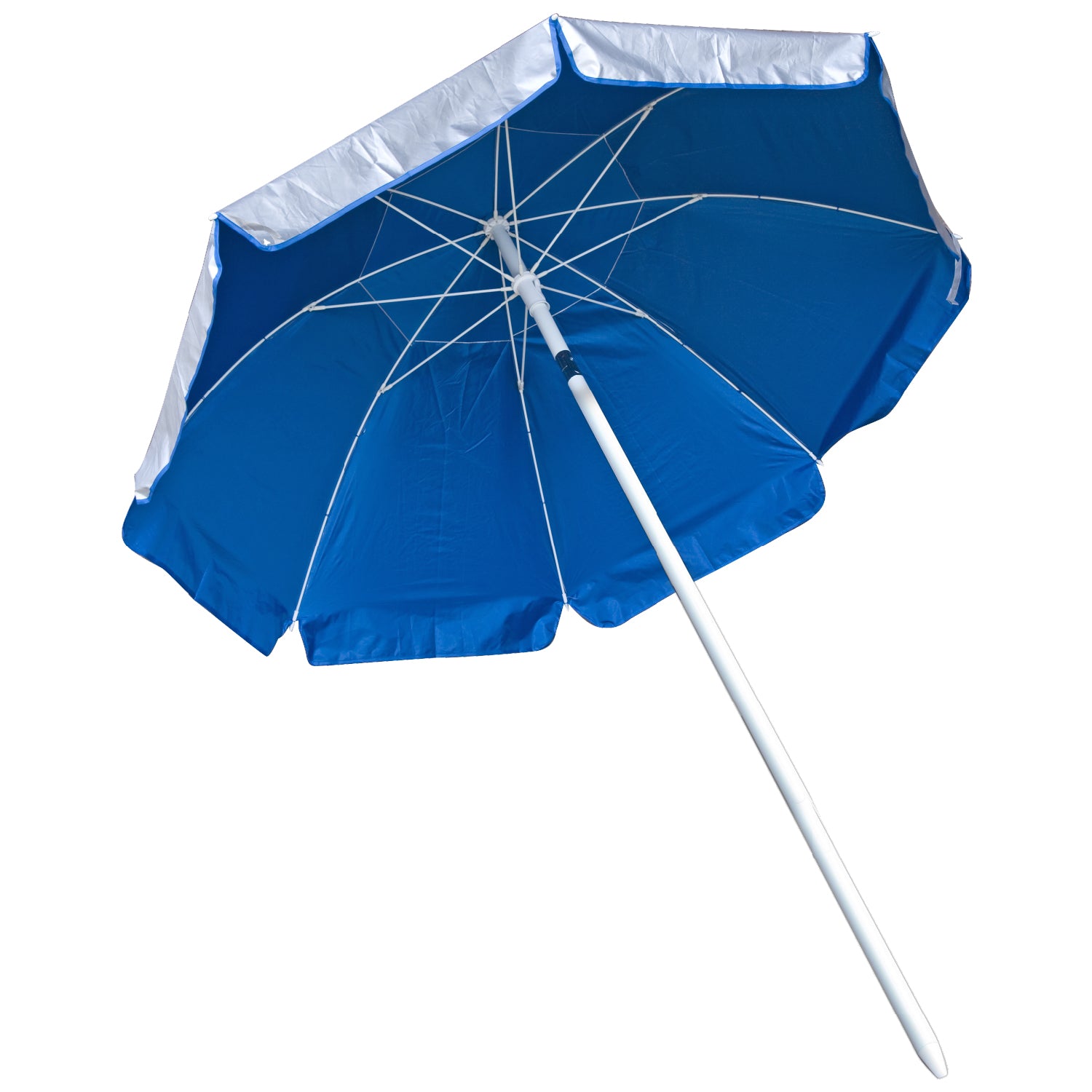 Kemp USA 5.5' Wind Umbrella, Silver / Royal Blue EMS First Aid Equipment